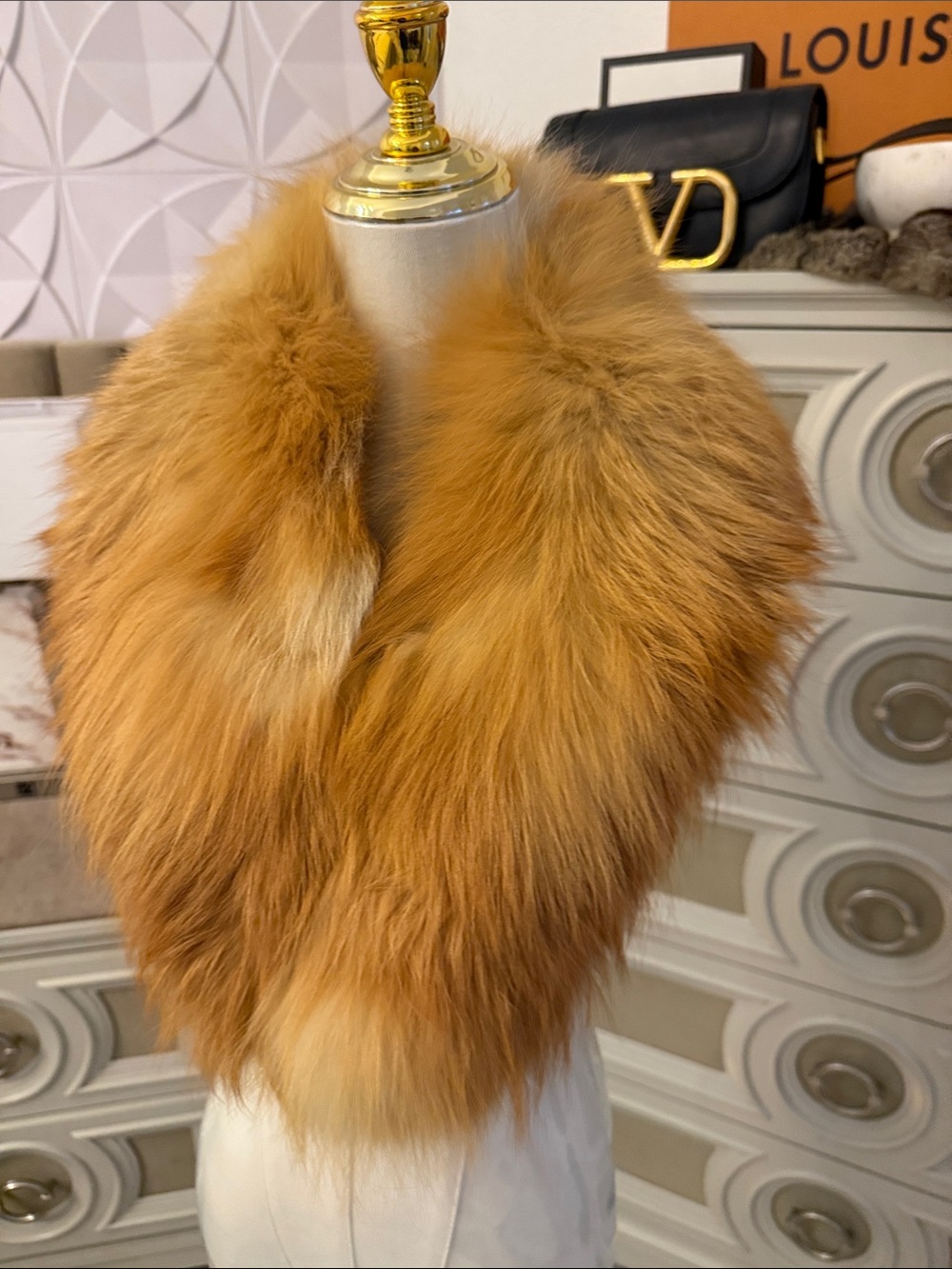 Red Fox fur collar vintage